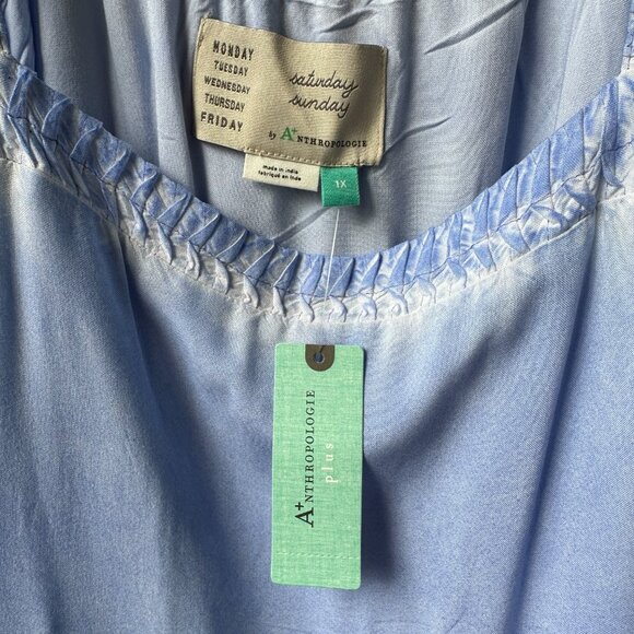 NWT Anthropologie Nell Lavender Tiered Pullover Midi Dress in Women's 1X - Picture 3 of 14